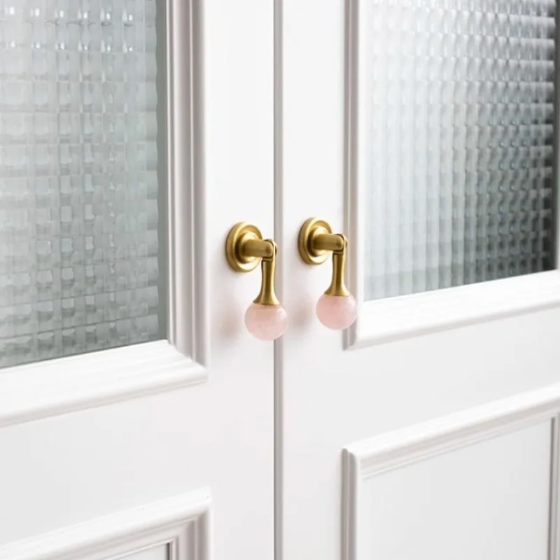 White Crystal Ball+Brass Furni - đánh giá và giá Furniture Hardware Drop Pulls
