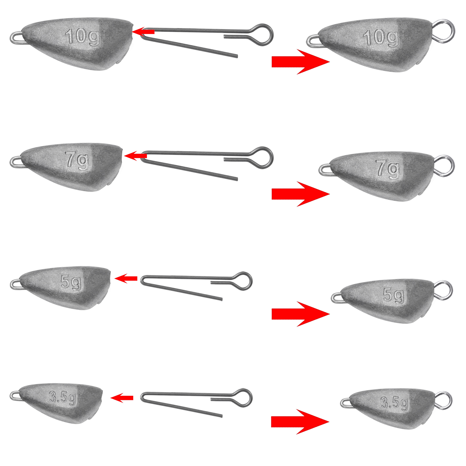 5pcs Jig Head Fishing Weight,  - đánh giá và giá Furniture Hardware Jig