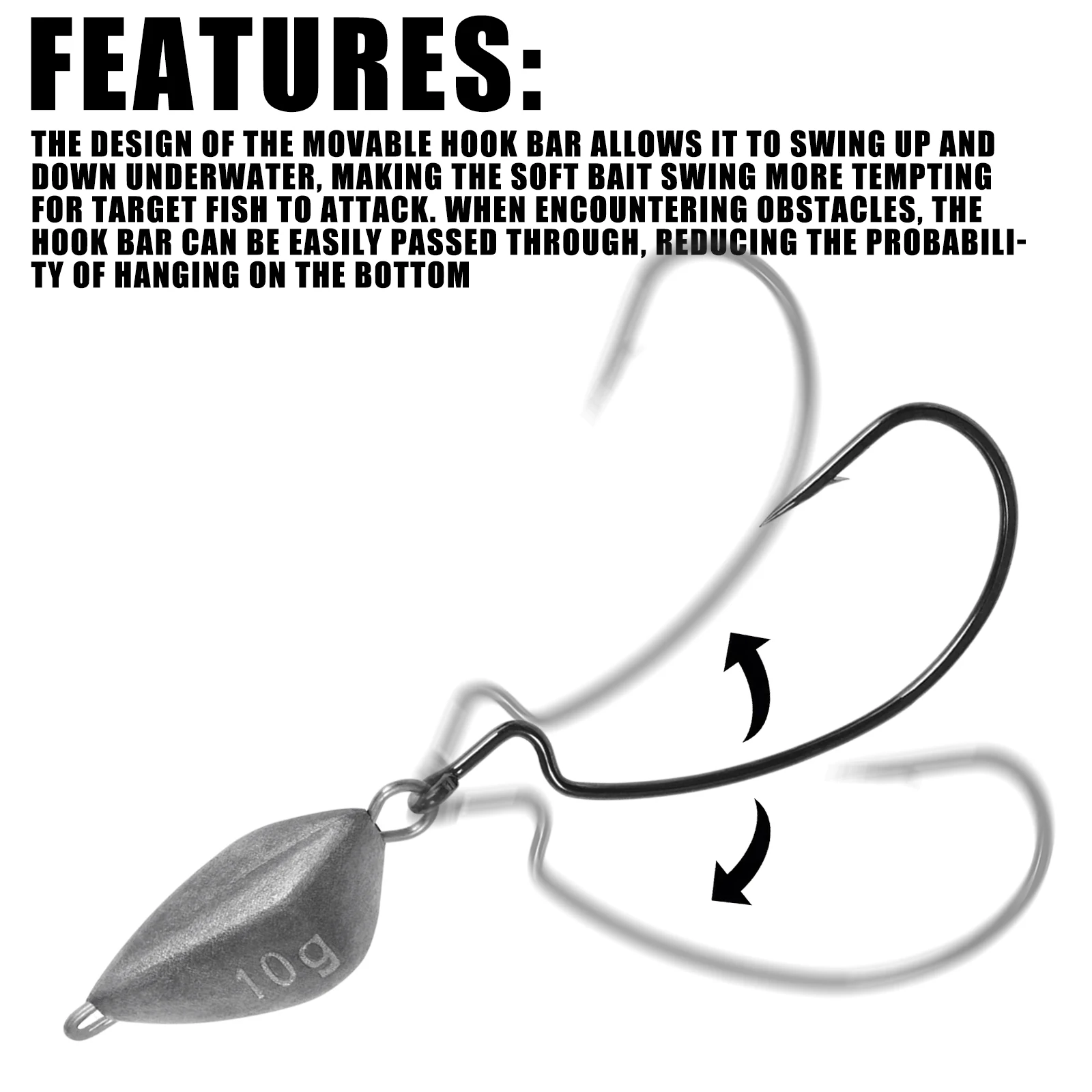 5pcs Jig Head Fishing Weight,  - đánh giá và giá Furniture Hardware Jig