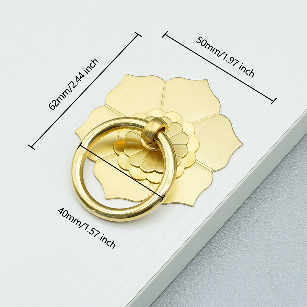 Floral Brass Cabinet Door Knob - đánh giá và giá Furniture Hardware Drop Pulls