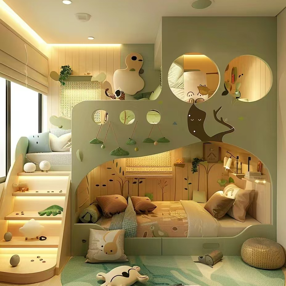 Solid Wood Children's Bed High - đánh giá và giá Furniture Hardware Lowes