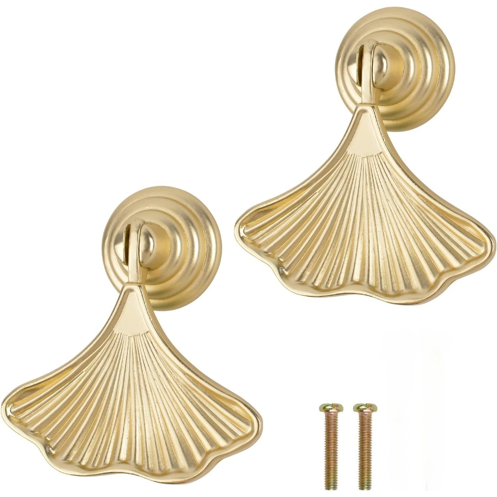 2 Pack Ginkgo Leaf Shape Knob  - đánh giá và giá Furniture Hardware Drop Pulls